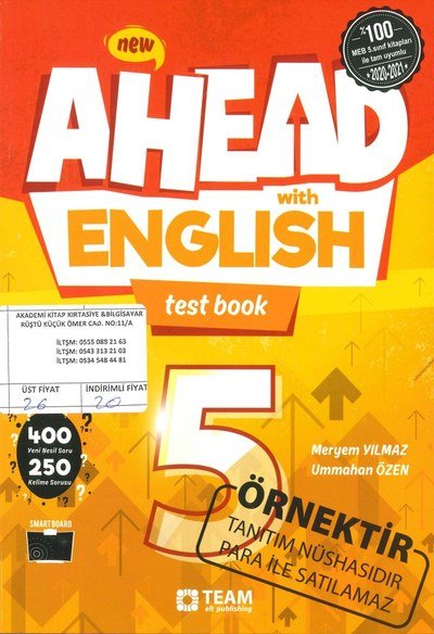 AHEAD ENGLISH TEST BOOK Vega Efsanesi