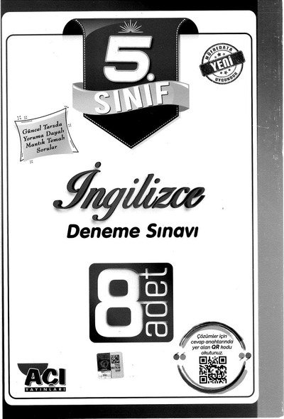 İNGİLİZCE DENEME SINAVI 8 ADET Vega Efsanesi