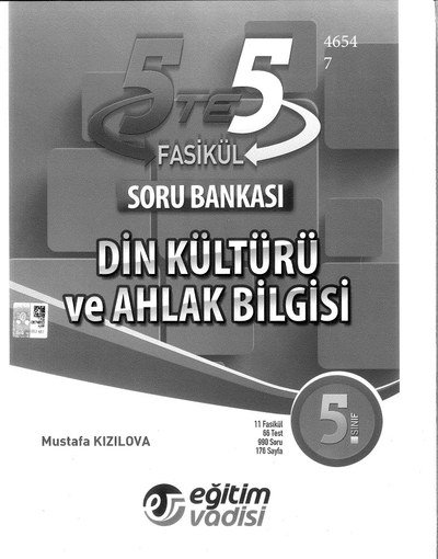 DİN KÜLTÜRÜ VE AHLAK BİLGİSİ SORU BANKASI Vega Efsanesi