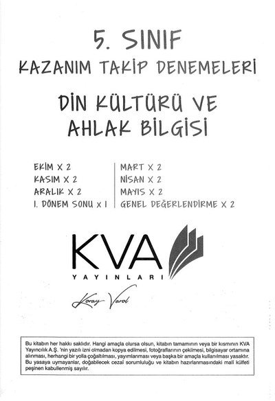 DİN KÜLTÜRÜ VE AHLAK BİLGİSİ KAZANIM TAKİP DENEMELERİ Vega Efsanesi