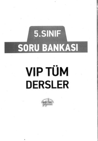 SORU BANKASI VIP TÜM DERSLER
