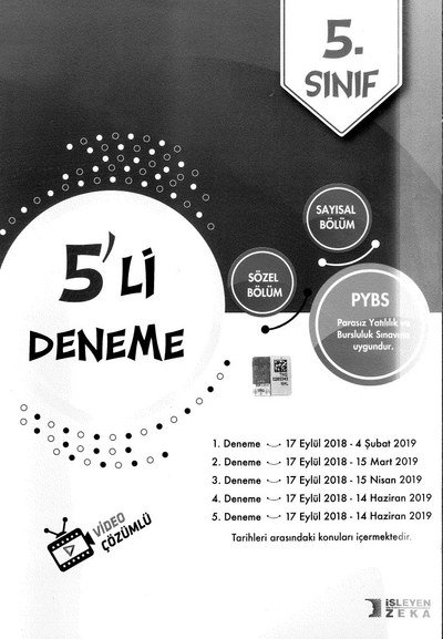 5'Lİ DENEME VİDEO ÇÖZÜMLÜ Vega Efsanesi