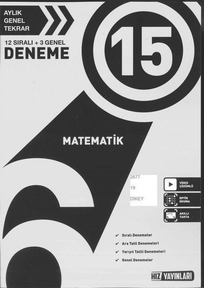 15 DENEME MATEMATİK Vega Efsanesi