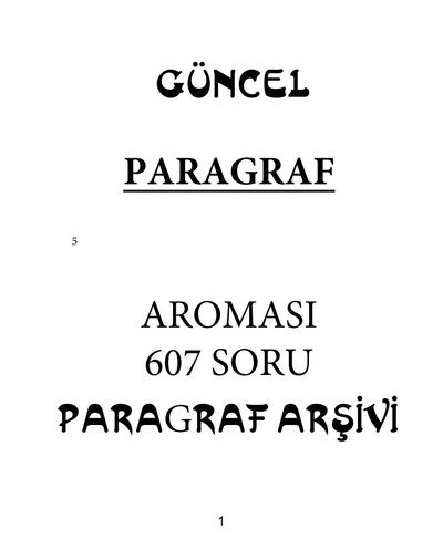 GÜNCEL PARAGRAF ARŞİVİ