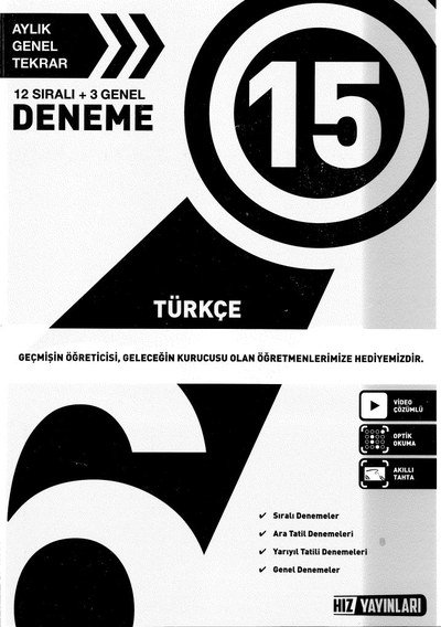 TÜRKÇE 15 DENEME