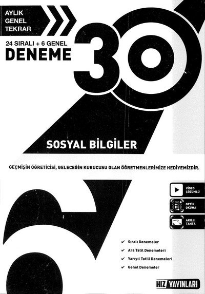 30 DENEME SOSYAL BİLGİLER