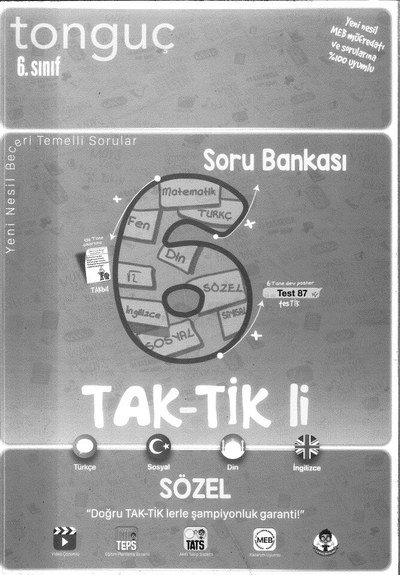 TAK-TİK'Lİ SÖZEL SORU BANKASI