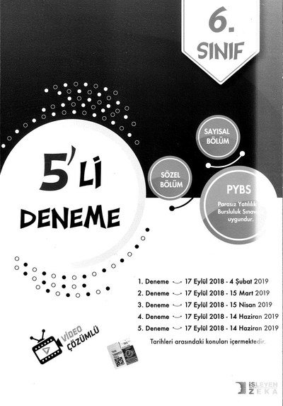 5'Lİ DENEME PYBS Vega Efsanesi