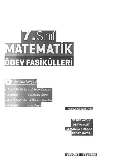 MATEMATİK ÖDEV FASİKÜLLERİ