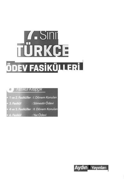 TÜRKÇE ÖDEV FASİKÜLLERİ Vega Efsanesi