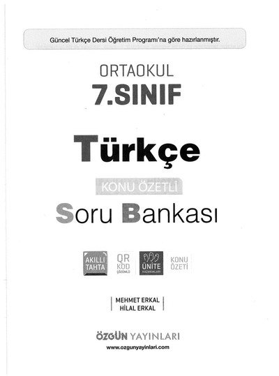 TÜRKÇE KONU ÖZETLİ SORU BANKASI