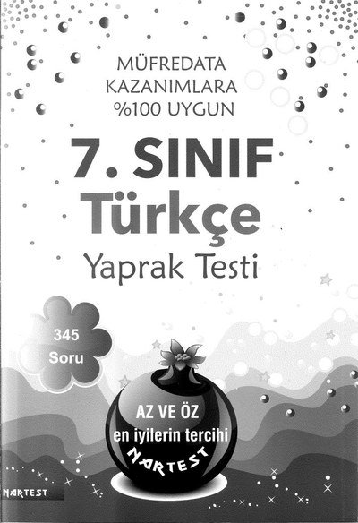 TÜRKÇE YAPRAK TESTİ 345 SORU Vega Efsanesi