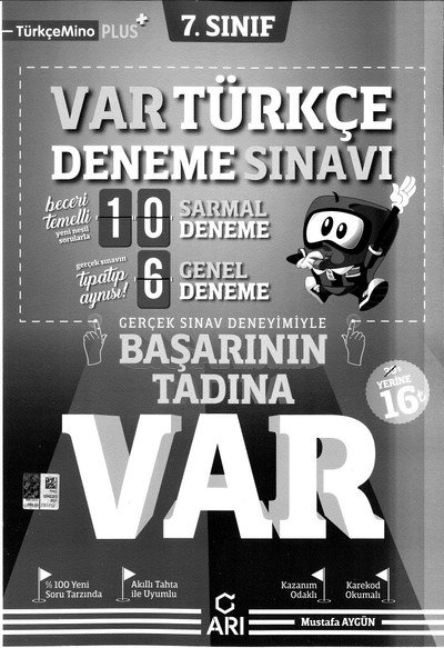 VAR TÜRKÇE DENEME SINAVI BAŞARININ TADINA VAR Vega Efsanesi