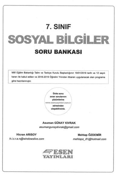 SOSYAL BİLGİLER SORU BANKASI Vega Efsanesi