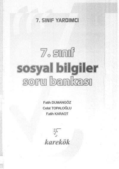 SOSYAL BİLGİLER SORU BANKASI Vega Efsanesi