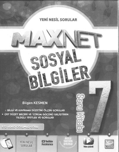 MAXNET SOSYAL BİLGİLER SORU KİTABI