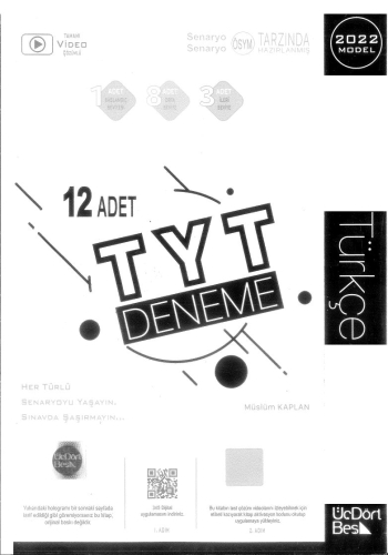 12 ADET TÜRKÇE TYT DENEME Vega Efsanesi