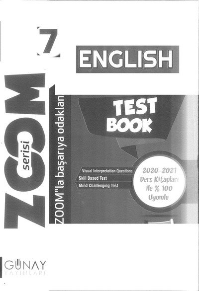 ENGLISH TEST BOOK ZOOM SERİSİ Vega Efsanesi
