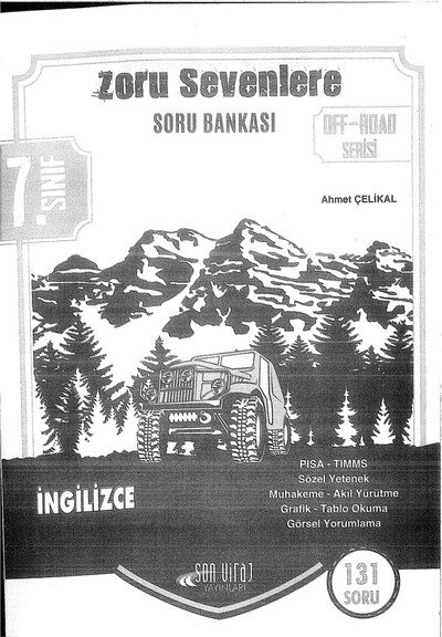 ZORU SEVENLERE SORU BANKASI İNGİLİZCE