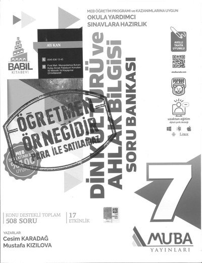 DİN KÜLTÜRÜ VE AHLAK BİLGİSİ SORU BANKASI