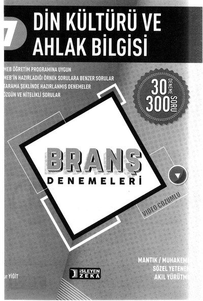 DİN KÜLTÜRÜ VE AHLAK BİLGİSİ BRANŞ DENEMELERİ