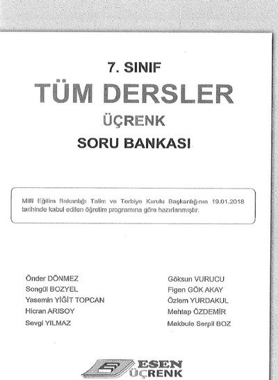TÜM DERSLER ÜÇRENK SORU BANKASI Vega Efsanesi