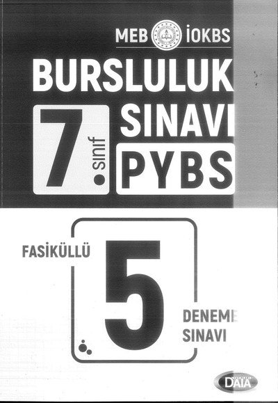 BURSLULUK SINAVI PYBS FASİKÜLLÜ 5 DENEME Vega Efsanesi