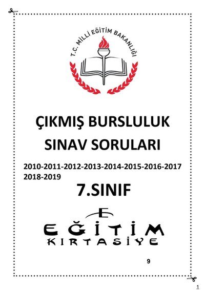 ÇIKMIŞ BURSLULUK SINAV SORULARI Vega Efsanesi