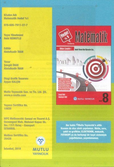 MATEMATİK HEDEF %1 Vega Efsanesi