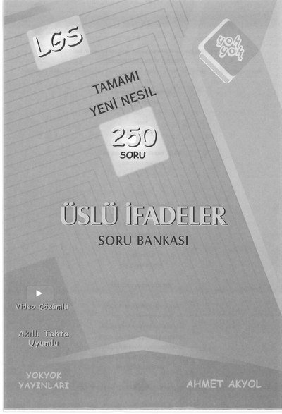 TAMAMI YENİ NESİL 250 SORU ÜSLÜ İFADELER SORU BANKASI Vega Efsanesi
