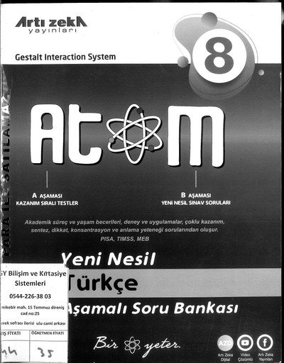 ATOM YENİ NESİL TÜRKÇE AŞAMALI SORU BANKASI Vega Efsanesi