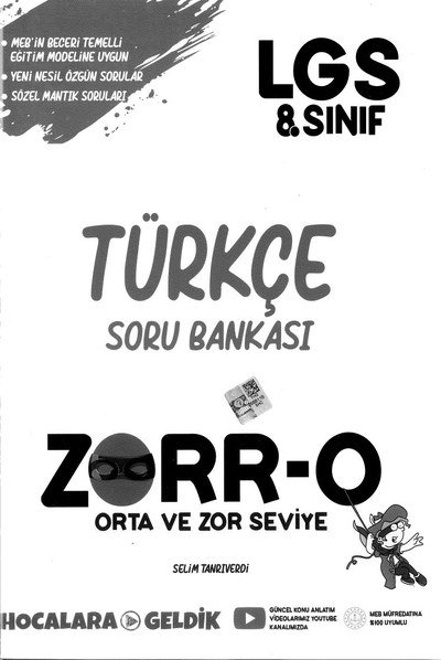 TÜRKÇE SORU BANKASI ZORR-O Vega Efsanesi