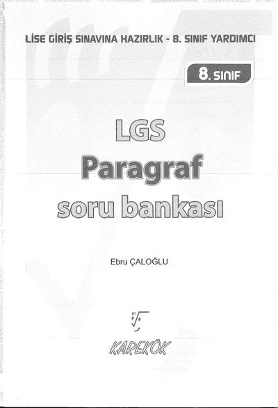 LGS PARAGRAF SORU BANKASI