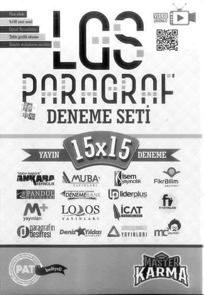 LGS PARAGRAF DENEME SETİ 15x15 Vega Efsanesi