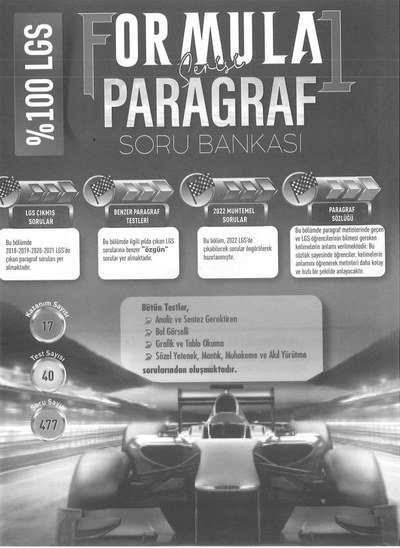 FORMULA SORU BANKASI PARAGRAF Vega Efsanesi