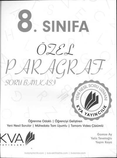 ÖZEL PARAGRAF SORU BANKASI Vega Efsanesi