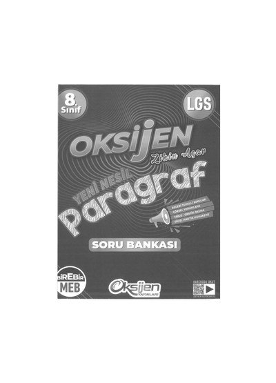 OKSİJEN YENİ NESİL PARAGRAF SORU BANKASI Vega Efsanesi