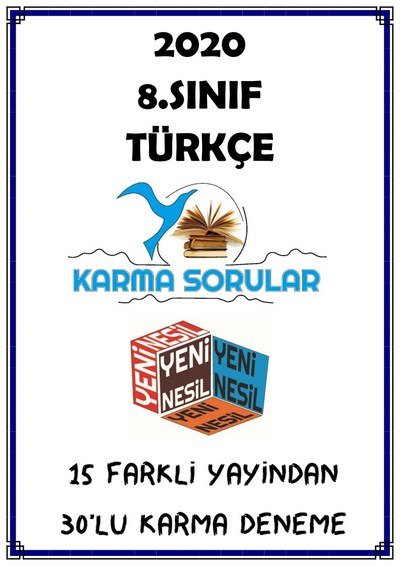 TÜRKÇE KARMA SORULAR 30'LU KARMA DENEME Vega Efsanesi