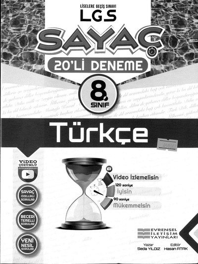 LGS SAYAÇ 20'Lİ DENEME TÜRKÇE Vega Efsanesi