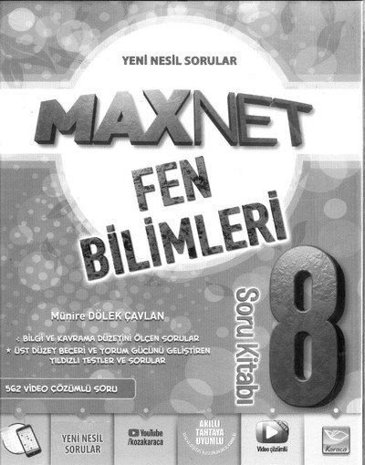 MAXNET FEN BİLİMLERİ SORU KİTABI Vega Efsanesi