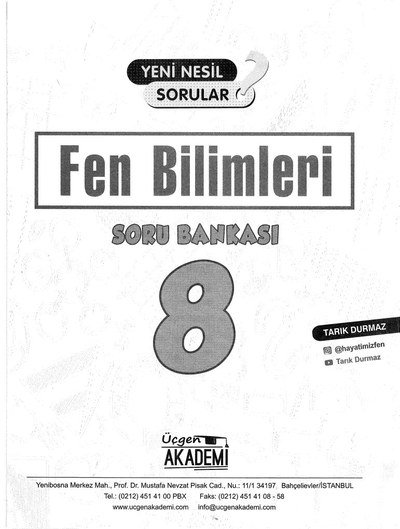 FEN BİLİMLERİ SORU BANKASI Vega Efsanesi