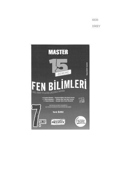 MASTER 15 DENEME FEN BİLİMLERİ