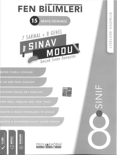 FEN BİLİMLERİ 15 BRANŞ DENEMESİ SINAV MODU