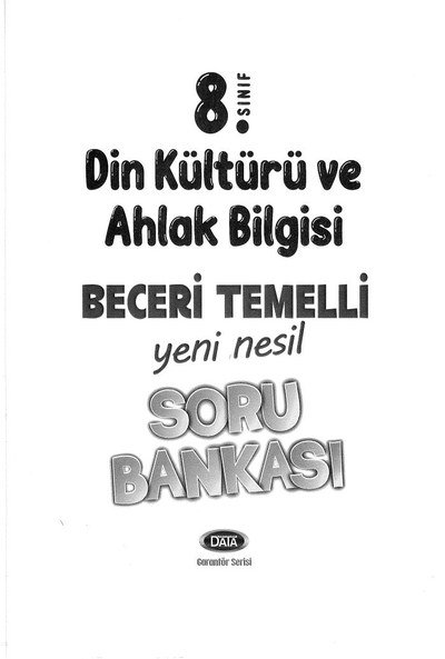 DİN KÜLTÜRÜ VE AHLAK BİLGİSİ BECERİ TEMELLİ SORU BANKASI