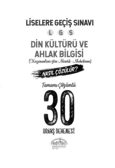DİN KÜLTÜRÜ VE AHLAK BİLGİSİ TAMAMI ÇÖZÜMLÜ 30 BRANŞ DENEMESİ Vega Efsanesi