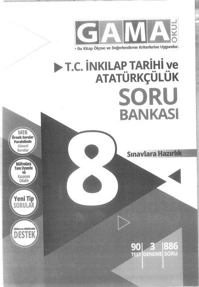 T.C. İNKILAP TARİHİ VE ATATÜRKÇÜLÜK SORU BANKASI Vega Efsanesi
