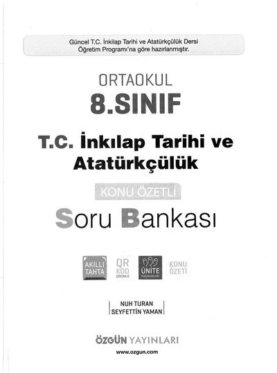 ORTAOKUL T.C. İNKILAP TARİHİ VE ATATÜRKÇÜLÜK SORU BANKASI Vega Efsanesi
