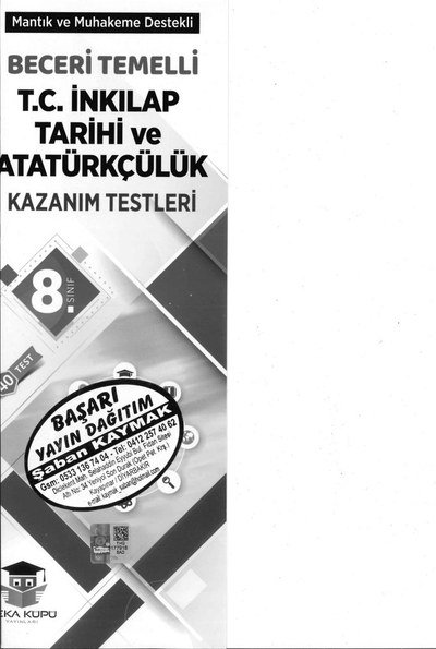BECERİ TEMELLİ T.C. İNKILAP TARİHİ VE ATATÜRKÇÜLÜK KAZANIM TESTLERİ