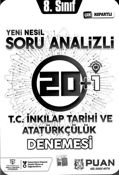 YENİ NESİL SORU ANALİZİ 20+1 T.C. İNKILAP TARİHİ VE ATATÜRKÇÜLÜK DENEMESİ Vega Efsanesi