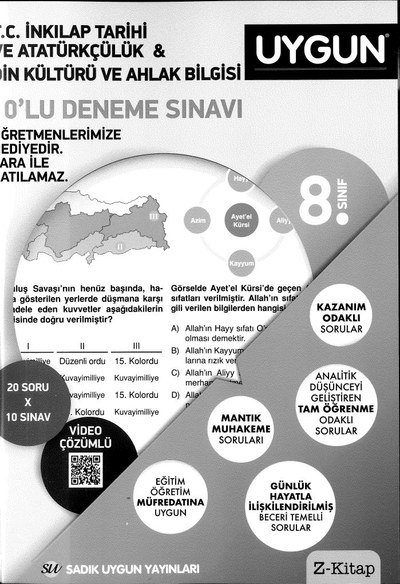 T.C. İNKILAP TARİHİ VE ATATÜRKÇÜLÜK & DİN KÜLTÜRÜ VE AHLAK BİLGİSİ 10'LU DENEME SINAVI